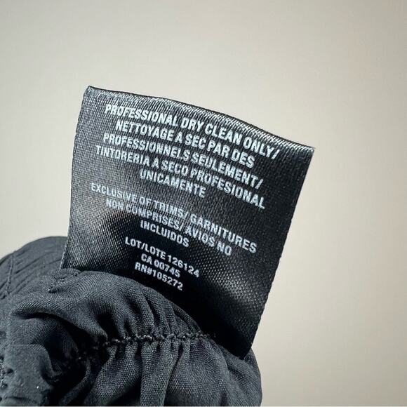 Et Ochs The Dolly Loose Fit Bubble Hem Stretch Woven Black Mini Dress Size XL - Picture 7 of 9